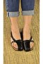 Melinta Women's Ballerina Flats with Open Side Toe Patterned Leather - 3