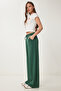Wide Leg Modal Sweatpants Emerald Green Lub0070
