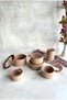 Fika One Set of 6 Natural Ceramic Kitchen Storage Containers - Pink