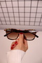 60 Ekartman Leopard Brown Bone Glass Exchange Women's Unisex Men's Uv400 Protected Sunglasses - 3