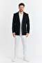 Leons Men's Dark Navy Double Breasted Bag Pocket Full Lined Slim Fit Lycra Sports Blazer Jacket - 8