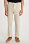 Men's Slim Fit Slim Cut Stretchable Side Pocket Ankle Length Canvas Cut Dark Beige Trousers