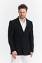Leons Men's Dark Navy Double Breasted Bag Pocket Full Lined Slim Fit Lycra Sports Blazer Jacket - 7