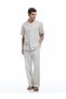Short Sleeve Regular Fit Turn-Down Collar Cotton Striped Shirt - 2