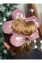 Bright Pink Scrunchie Fashion Luxury Giant Fluffy Big Daisy Elastic Toga - 3