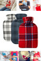 Hot Water Bag and Warmer Water Pad 2Pcs with Fleece Cover Washable Body Hot Water Bag 0.5L - 2