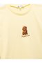 Short Sleeve Crew Neck Dog Embroidered Cotton Oversize T-Shirt - 5