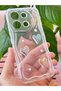 Redmi Note 13 4g Case 3D Heart Pearl Design Patterned Camera Protected Transparent Silicone Cover - 2