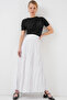 Women's Long Crinkle Skirt 8042 - White