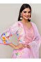 Printed V-Neck Kurta and Trousers with Dupatta Set - 5