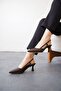 Women's Erica Heeled Shoes - Brown-Leather - 4