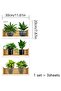 Adhesive Sticker with Shelf Plant Design 20*30 cm Set of 3 - 2