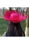 Tropical Party Fuchsia Straw Hawaiian Hat - 5