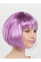 Straight Cut Blunt Party Wig Rose Pink - 3