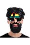 Bob Marley Party Glasses with Rasta Wigs