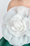 Girl's Evening Dress Karolin Fabric with Rose Accessories - 4