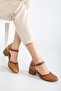 Women's Genuine Leather Closed Toe Braided Sandals - Tan