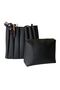 Premium QualityPleated Shoulder Bag, Accordion Bag, Ribbon, Pleated Shoulder Bag
