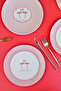 Plate House Porcelain Flamingo Canvas Cake Set 20cm 4 Persons 4 Pieces Tvl4Ptprs1158 - 4