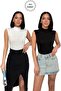 Women's Turtleneck Zero Sleeve Body Half Fisherman Zero Sleeve Maternity Wear Super Quality 2-Piece