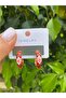 Floral Enamel Hoop Earrings