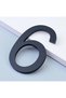 Flat -Wall - Door Number 3 mm Laser Cut Black Plexi Self Adhesive No -6 Six