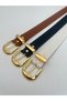 Tarnish-Free Gold Buckle Women's Belt Dress Belt.Pantalon Belt,Shirt Belt