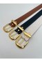 Tarnish-Free Gold Buckle Women's Belt Dress Belt.Pantalon Belt,Shirt Belt - 2
