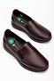 Genuine Leather Large Size Orthopedic Women's Casual Shoes Claret Red Laser Printed Side Window