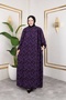 Robe Patterned Viscose Dress - Purple / E0126 - 2