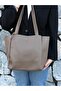 3 Compartment Tassel Detailed Daily Large Tan Women's Shoulder Bag - 3