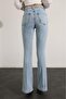 Milano Light Snow Blue Flared Leg High Waist Power Lycra Tightening Jeans - 5