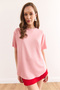 Women's Powder Modal Texture Soft Textured Six Oval T-Shirt Tsh-19000771 - 3