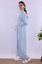 Prenatal and Postnatal Long Robe Maternity Pajama Set Effortt - Blue - 3