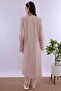 Prenatal and Postnatal Long Robe Maternity Pajama Set Effortt - Beige - 4