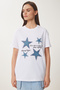 Star Embroidered Knitted T-Shirt White (Lmp0008) - 3