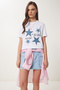Star Embroidered Knitted T-Shirt White (Lmp0008)