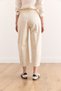 Women's Ecru Buttoned Pleated Leg Detailed Gabardine Trousers Pnt-19000332 - 8