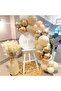 White & Skin Color & Gold Confetti Transparent 15 Piece Balloon Set - 2