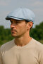 English Style Eight Pieces Summer Baby Blue Hat with Elastic Back