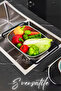 S Versatile Multi-Purpose Collapsible Colander Stainless Steel Large Colander Fruit Vegetable Washing - 2