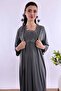 Cotton Maternity and Breastfeeding Set 4 Pieces Effortt - Smoked Color - 3