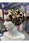 Leopar Desenli Dolgulu Drape Bone - 3