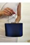 Beegi̇ Women's Satin Navy Blue Evening Dress Clutch Night Chain Wedding Bag