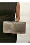 Beegi̇ Women's Snake Leather Image Platinum Evening Dress Clutch Night Chain Wedding Bag