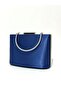 Beegi̇ Women's Satin Navy Blue Evening Dress Clutch Night Chain Wedding Bag - 5