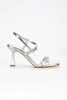 Valencia Women's Silver Stylish Band Classic Heel Shoes - 4