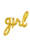 Footed Round Stand Hospital Room Ornament Gold Color Girl Writing Foil Balloon New Born Room Ornament - 2