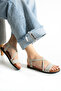Elastic Light Gray Suede Women's Sandals - 2