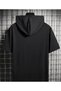 Oversize Hooded Black T-shirt - 2